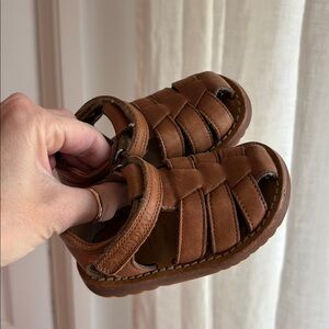 Pom d’Api Paris | Baby Leather Velcro Sandals size 20 (5 US) approx 12-18m
